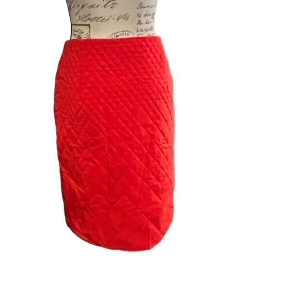 Anthropologie Postcard Red Quilted Skirt Full Zip Floral Size 6‎ Made in Italy - Picture 3 of 16